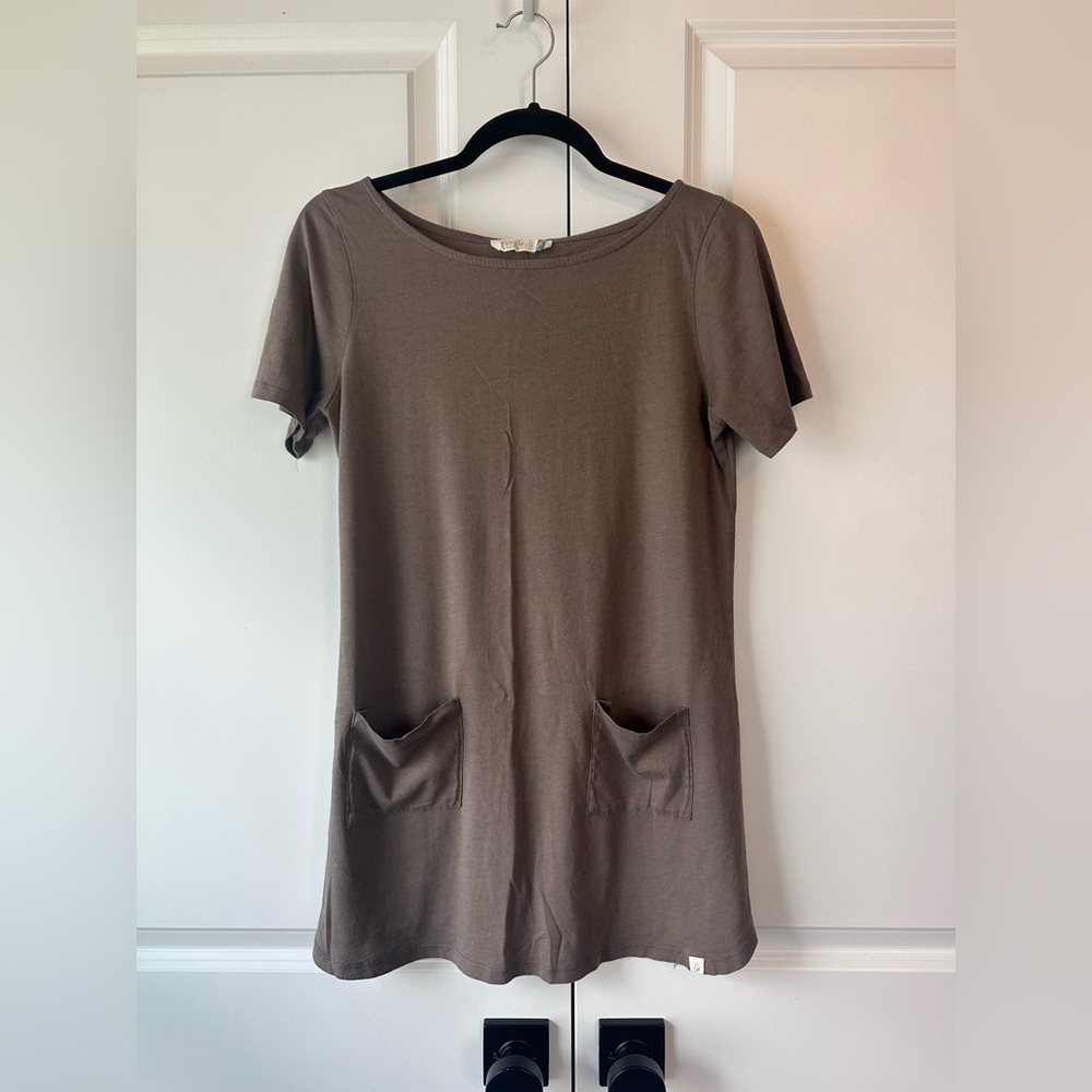 Leena & Lu Women's Organic Pima Cotton T-Shirt Dress Dusk (Size S)